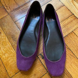 Diane von Fürstenberg Purple Suede Flats
